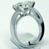 5Ct Certified Round Moissanite Solitaire Engagement Ring Sterling Silver