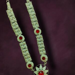 An Beautiful "Ganpati Haar" with Red Meena Stone