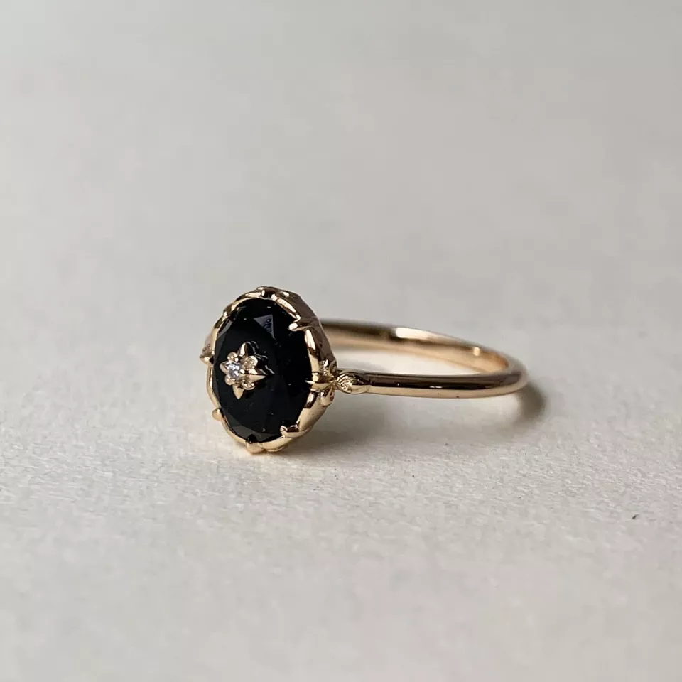 Vintage Black Onyx Engagement Ring 2 Vintage Black Onyx Engagement Ring 2