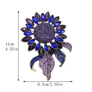 Medieval Vintage Heavy Industry Sunflower Brooch 1