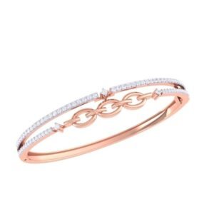 Modern Infinity Loop Gold Bangle