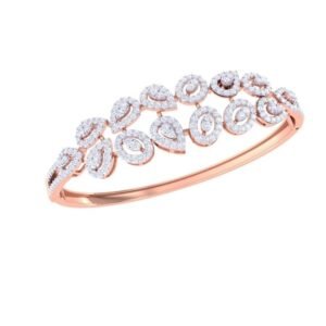 Stylish Bamboo-Link Gold Bangle