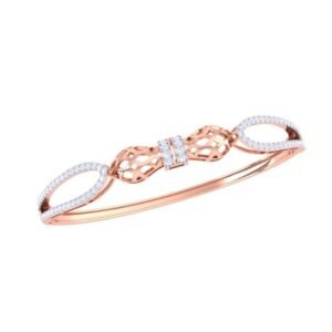 Ethnic Paisley-Engraved Gold Bangle