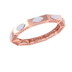 Ethnic Chevron-Etched Gold Bangle