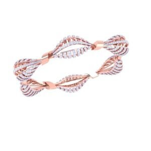 Lightweight Tulle-Inspired Gold Bangle