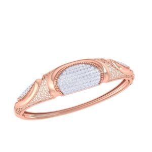 Lightweight Heart-Beat Gold Bangle