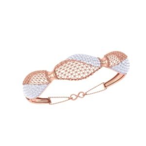 Stylish Interlocking Gold Bangle