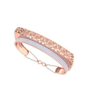 Ethnic Spiral-Engraved Gold Bangle