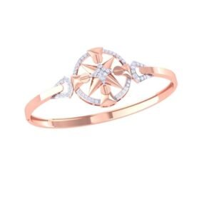 Ethnic Mandala-Flower Gold Bangle