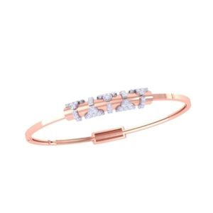Lightweight Star-Engraved Gold Bangle