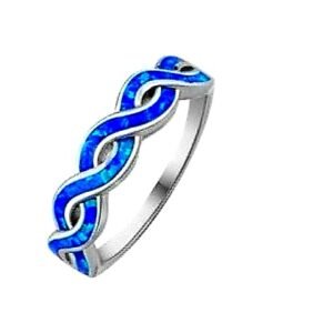 Moonlit Chevron Silver Ring