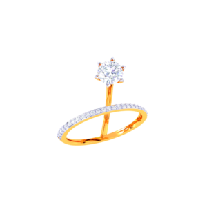 Slim Floral Accent Ring