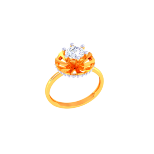 Leaf Wrap Solitaire Ring