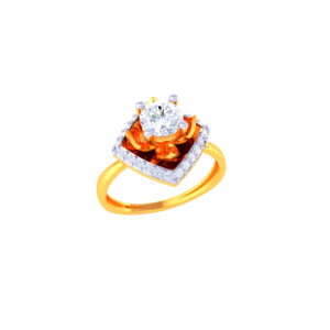 Antique Floral Navette Ring