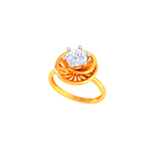 Pave Heart Solitaire Ring