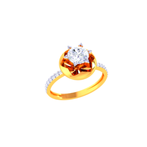 Swirl Halo Engagement Ring