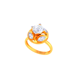 Lotus Leaf Diamond Ring