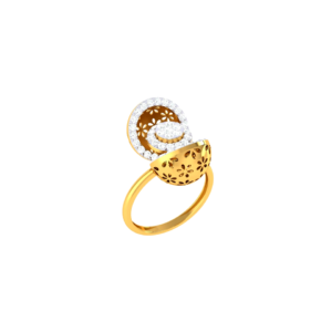 Diamond Grid Statement Ring